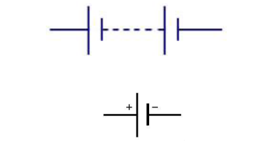 <p>DC supply of voltage and current, usually made of many cells</p>