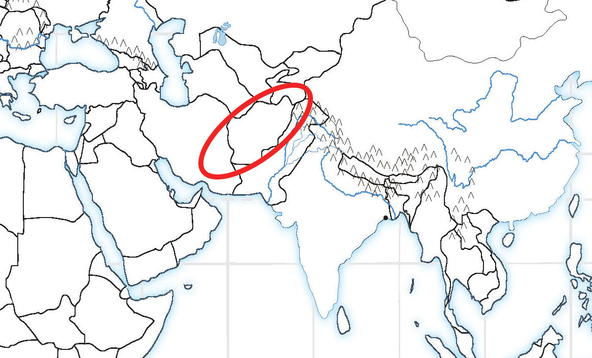 <p>Tell me the area in Southwest Asia.</p>