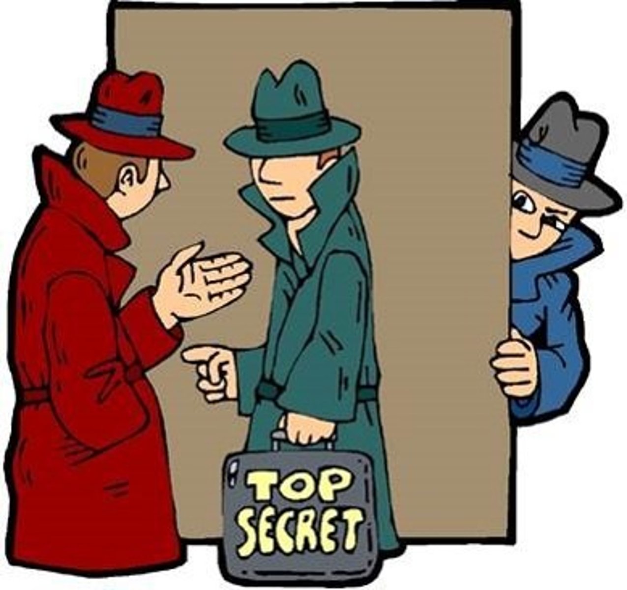 <p>to spy</p>