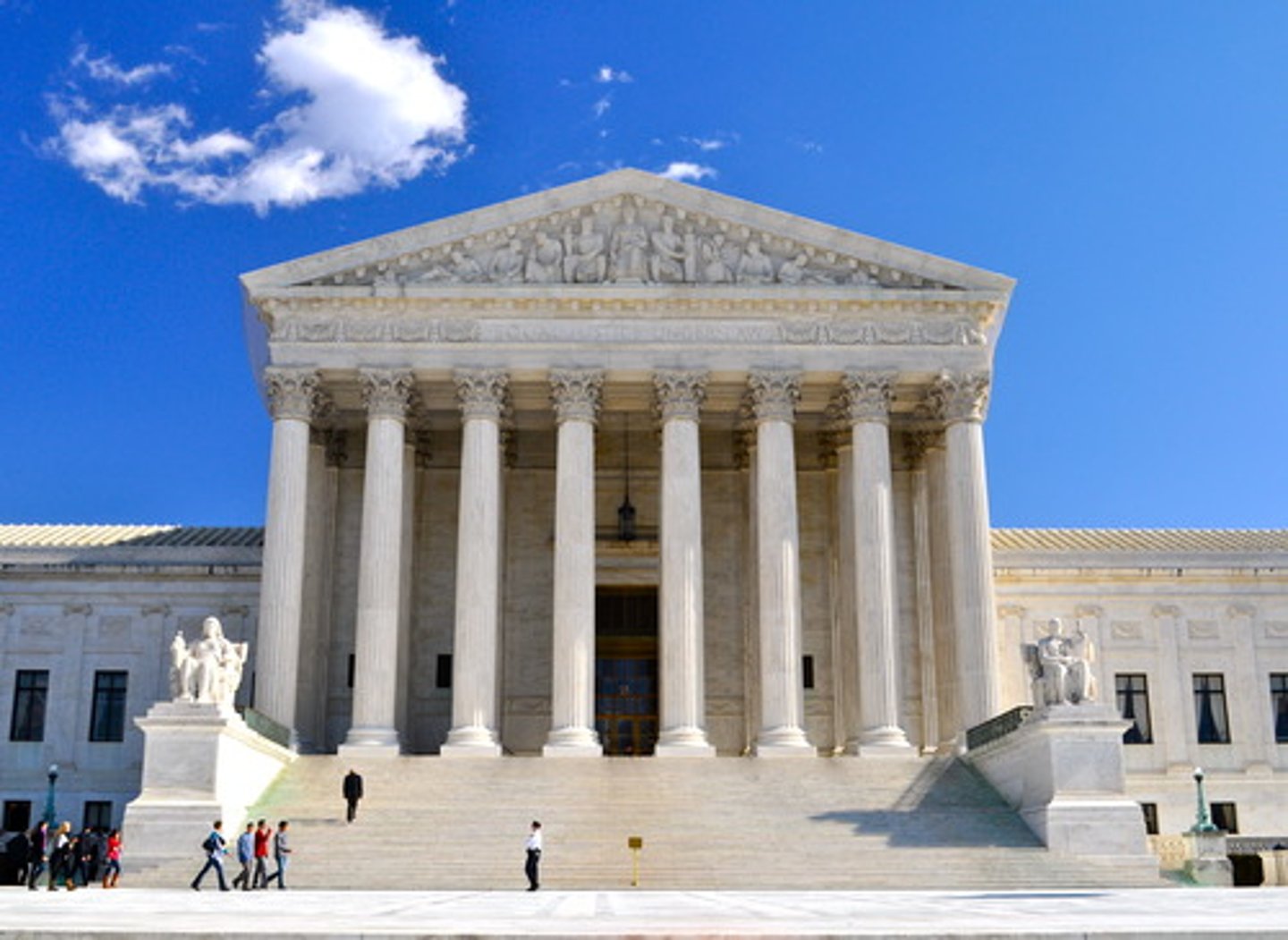 <p>interprets or judges the laws based on what the constitution says.</p>