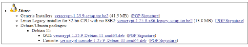 <p> Amanda downloads VeraCrypt, a free, open-­source disk encryption software package. When she downloads the software, she sees the following information on the downloads page:<br><br>What will she need to validate the signature and ensure that the software is legitimate?</p>