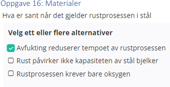 <p>Avfukting reduserer tempoet av rustprosessen</p>