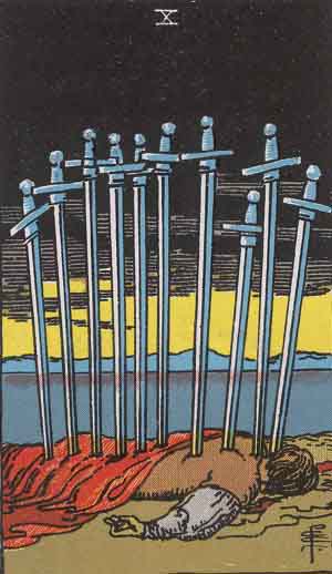<p>10 of swords</p>