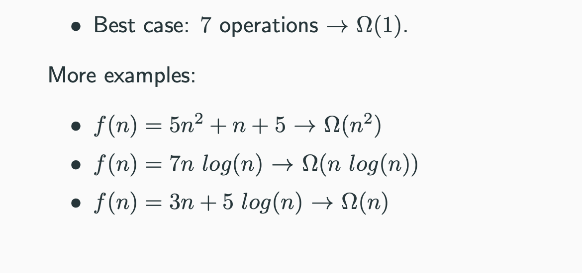 <p>what does big Ω (omega) denote </p>