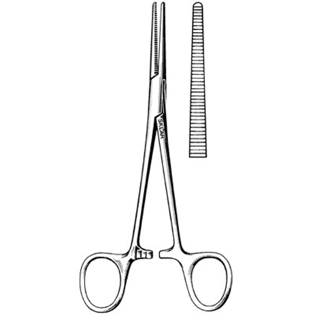 <p>-Provides hemostasis (teeth run length of jaws)</p>