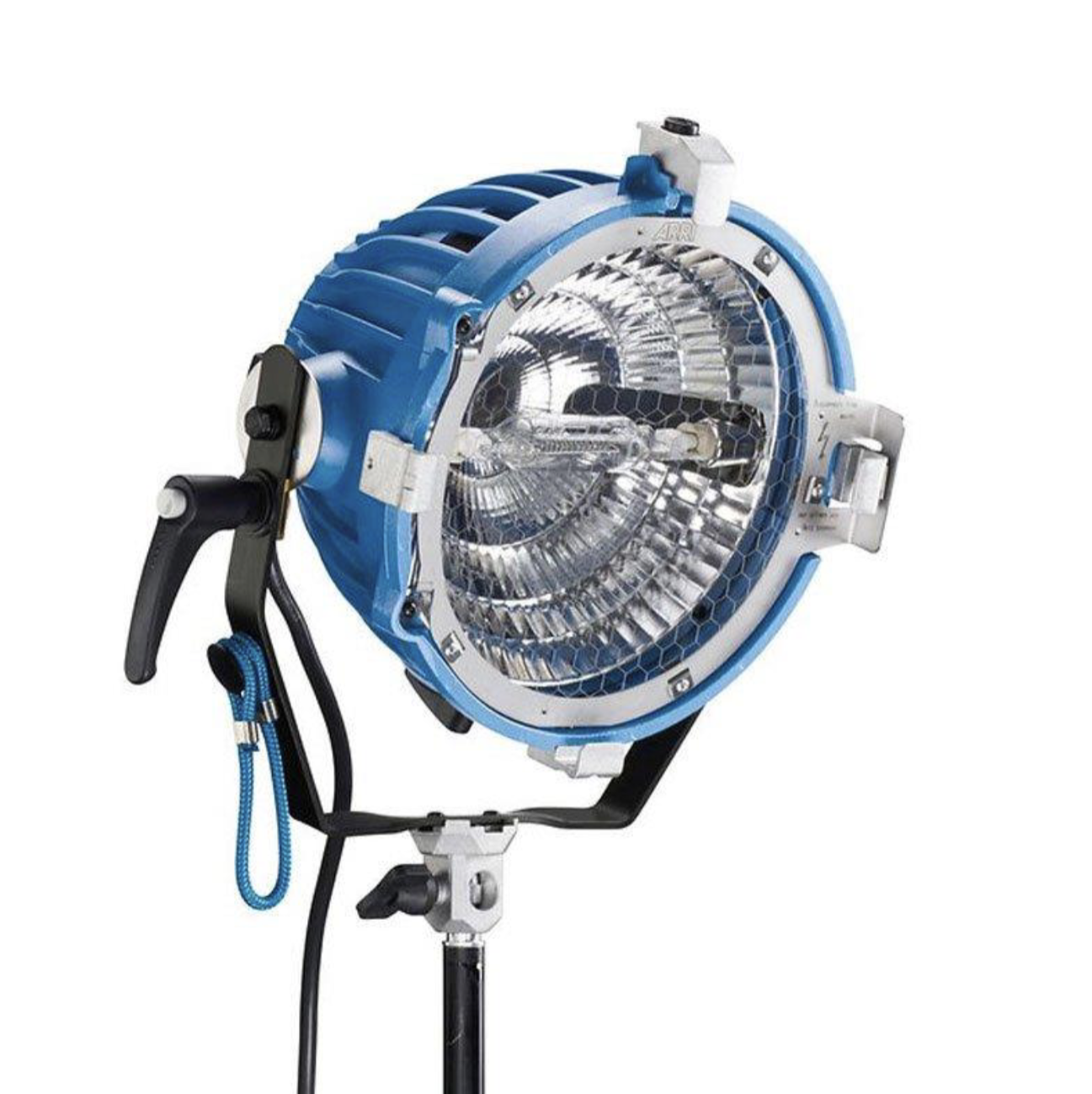 <p>does not have a fresnel lens, the bulb is exposed. This provides a harder light</p>