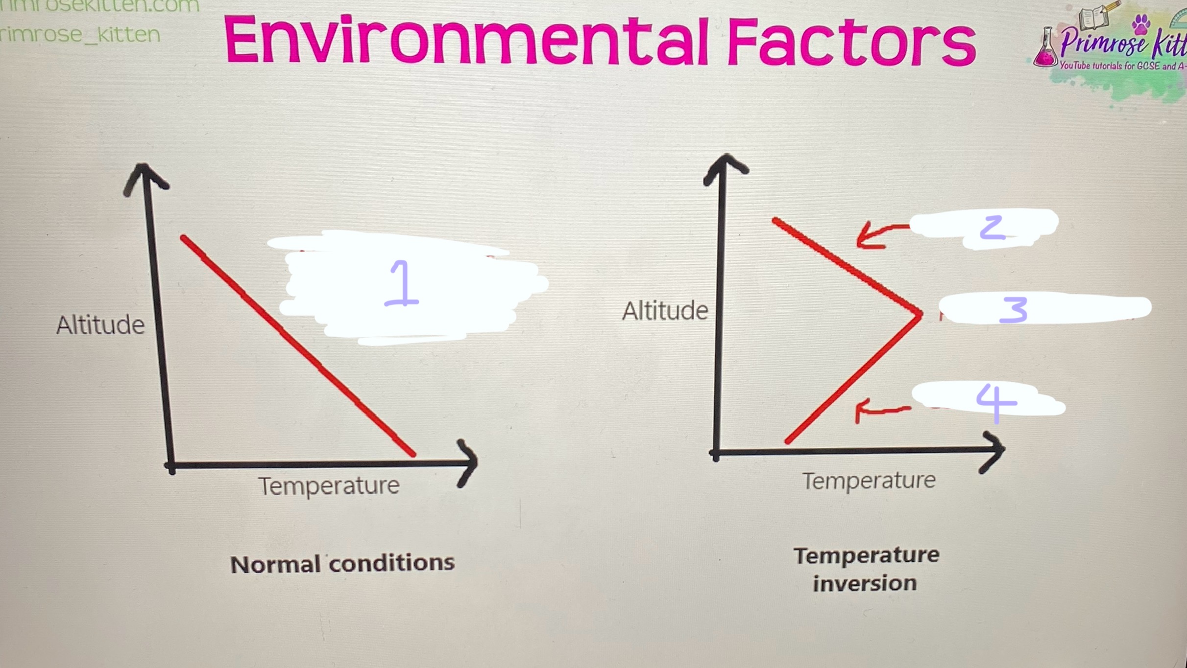 <p>Temperature inversion shown on a graph</p>