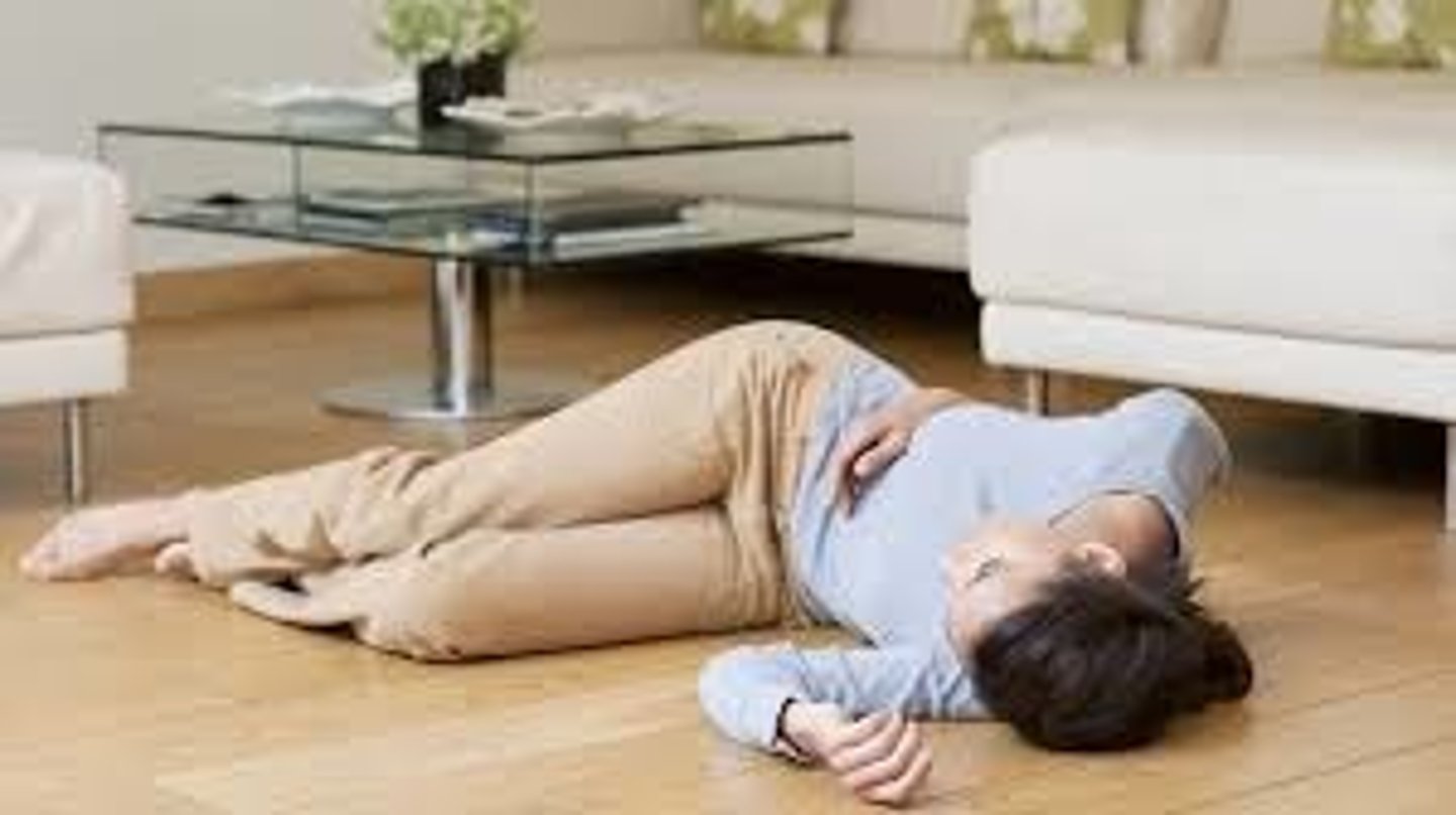 <p>to faint</p>