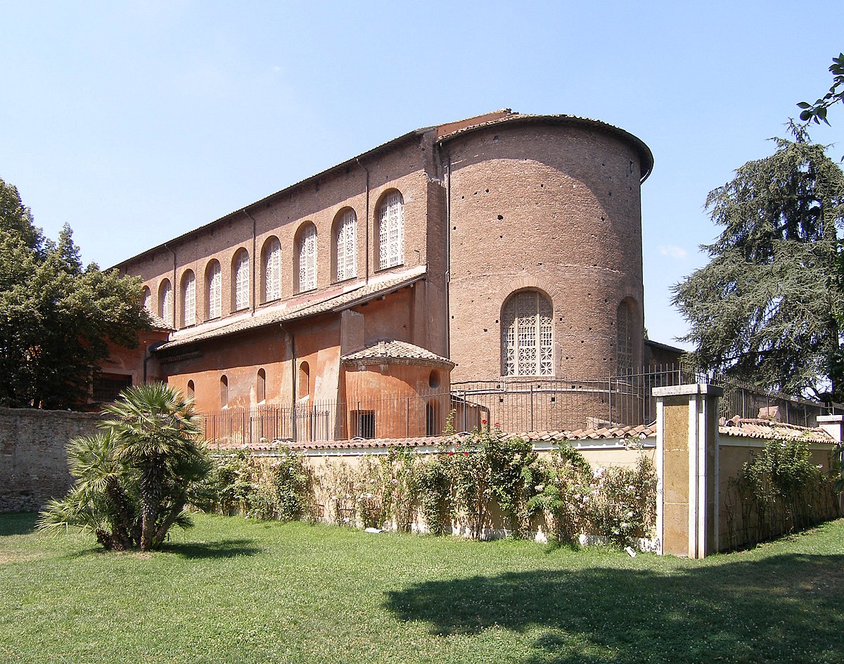 <p>Santa Sabina</p><ul><li><p>Rome, Italy.</p></li><li><p>Late Antique Europe.</p></li><li><p>c. 422-432 C.E.</p></li><li><p>Brick and stone, wood</p></li></ul><p>The emphasis in this architecture is on the spiritual effect and not the physical. Helps to understand the essential characteristics of the early Christian basilica.</p>