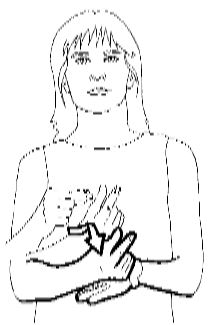 <p>Circle the &quot;G&quot; hand above your other open hand with palm facing up, then drop your &quot;G&quot; hand into your palm</p>