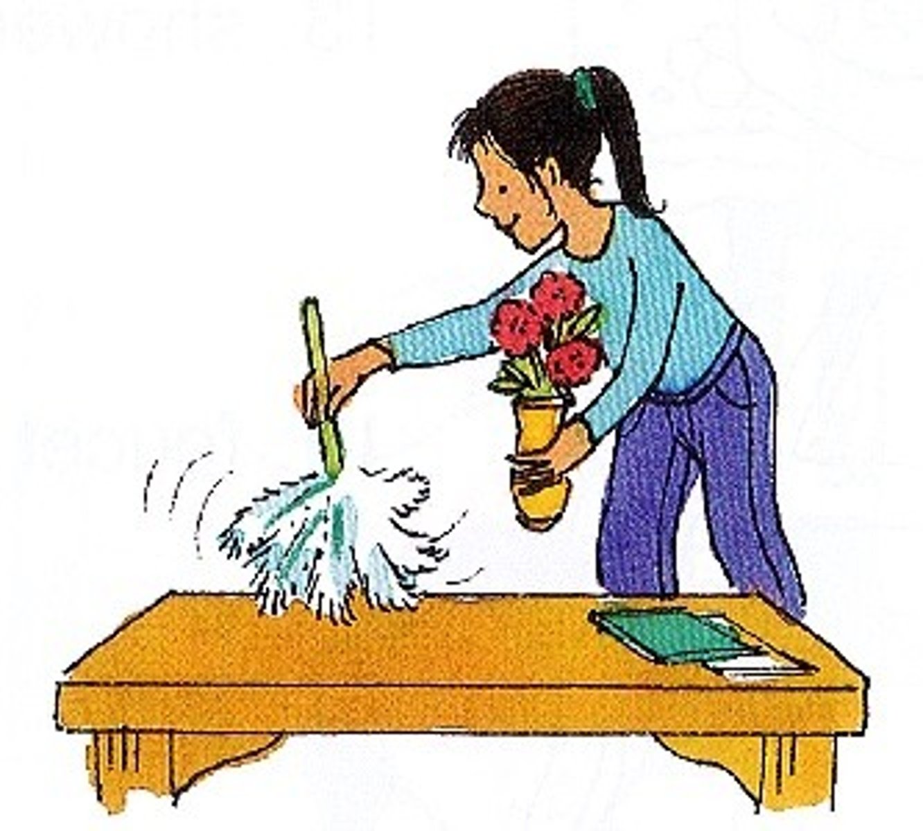<p>to dust</p>