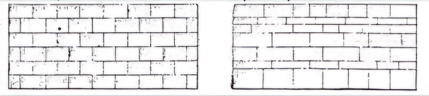 <p>regularne, równe warstwy</p>