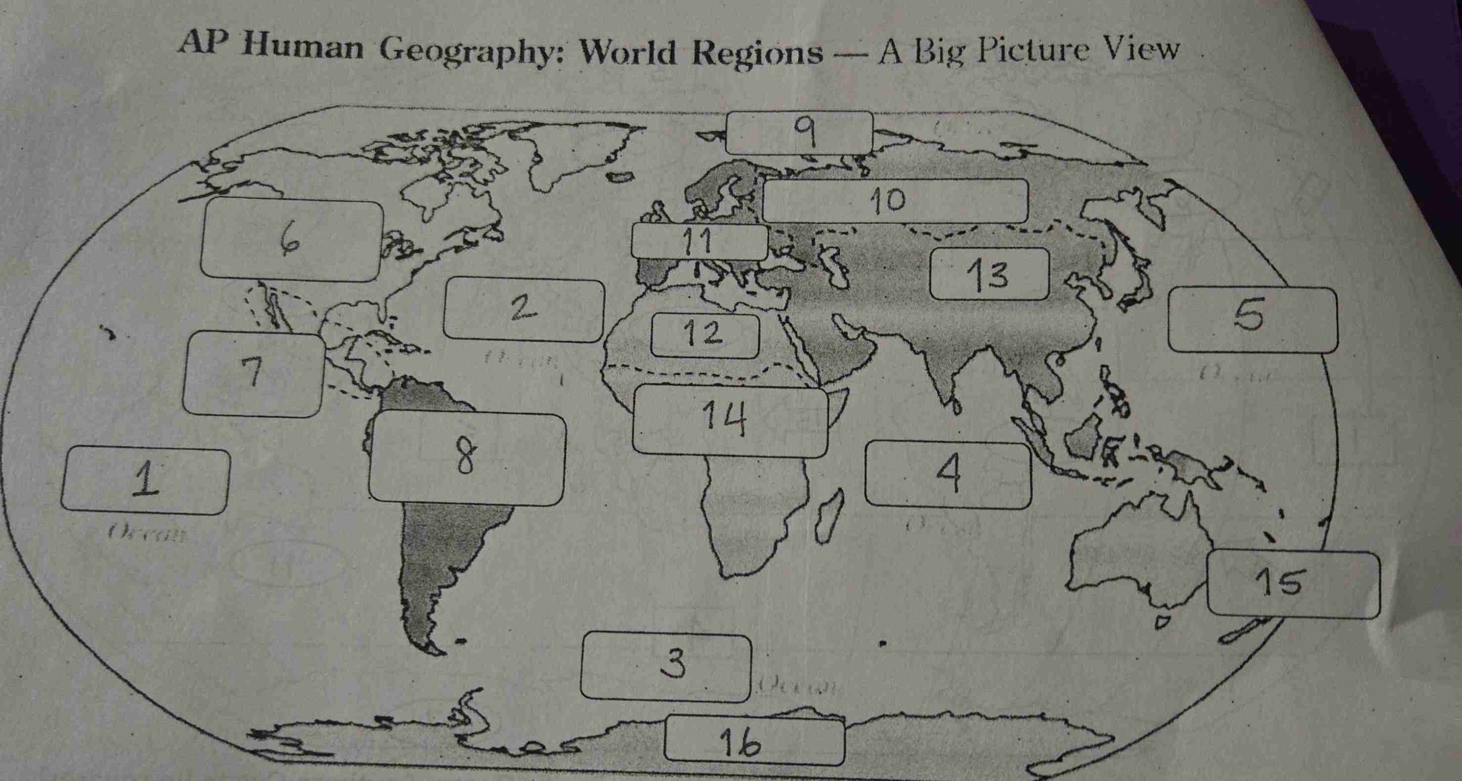 <p>What world region is number 3?</p>