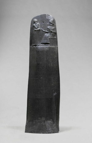 <p>Law Code Stele of Hammurabi - Susa, Iran - 1792 - 1750 BCE</p>