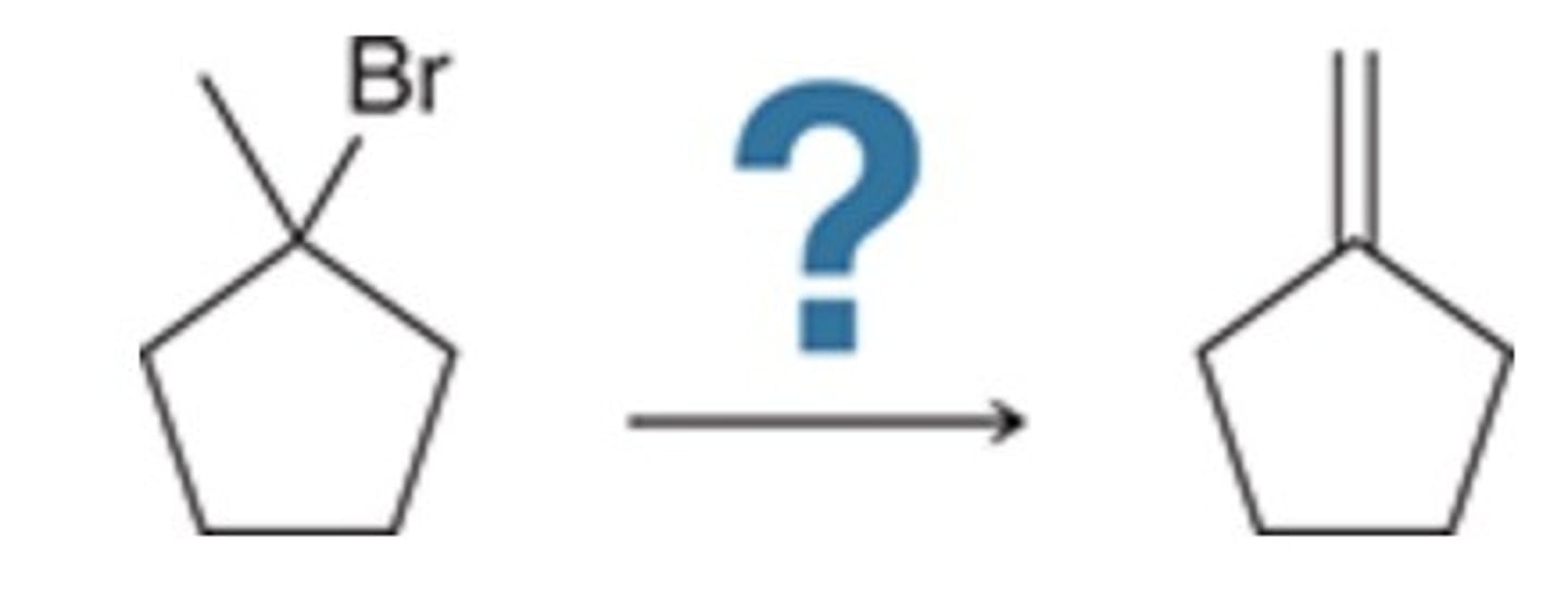 <p>Which is the best reagent to achieve the following transformation?</p><p>t-BuOK</p><p>NaOH</p><p>CH3OH</p><p>Conc. H2SO4</p>