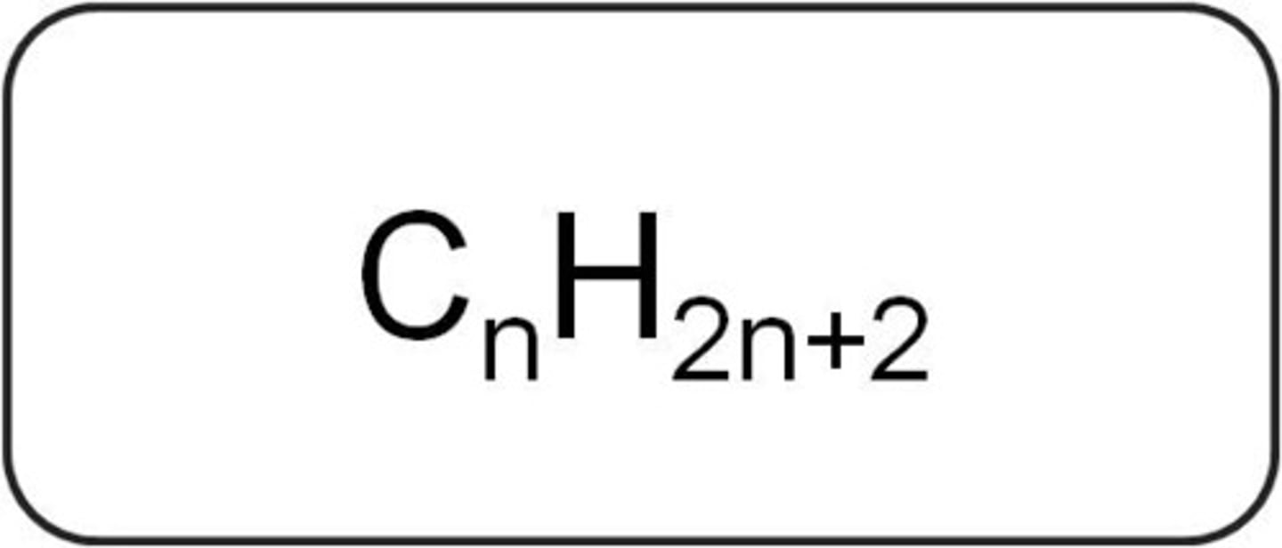 <p>where n = number of carbons, on Table Q</p>