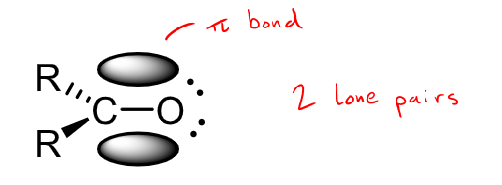 <p>SP2 hybridisation - 3 sigma bonds and a pi bond </p>