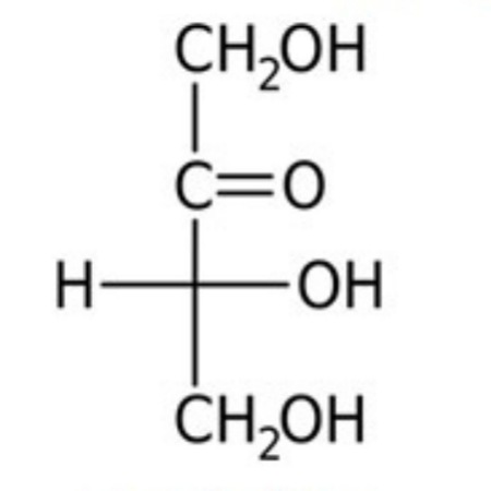 <p>What is the classification of the compound shown below?</p><ul><li><p>tetraketose</p></li><li><p>aldotriose</p></li><li><p>aldotetrose</p></li><li><p>ketotetrose</p></li><li><p>ketotriose</p></li></ul><p></p>