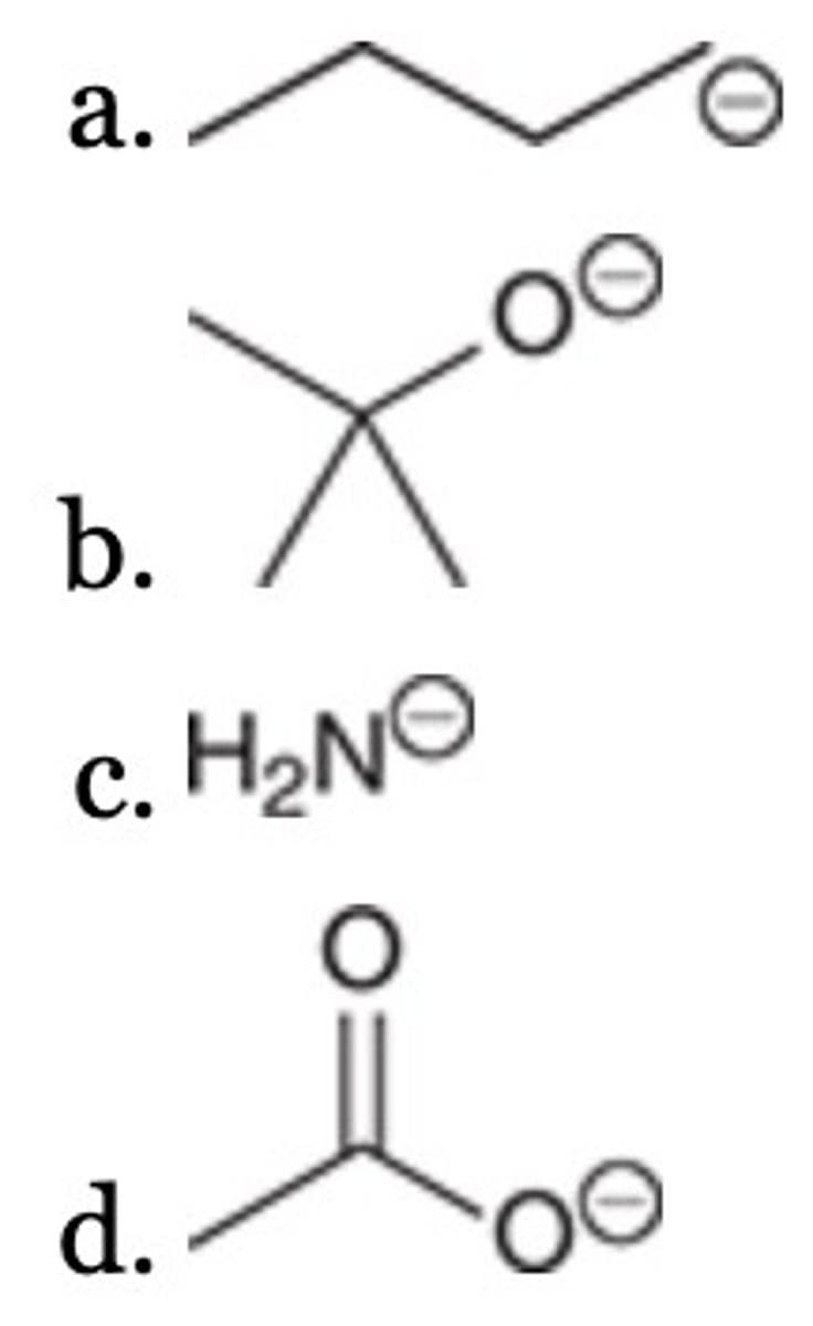<p>Of the following, which is the strongest base?</p>