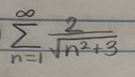 <p>Determine if the series is convergent or divergent. If the series converges, find its sum (if it’s a geometric or telescoping series)</p>