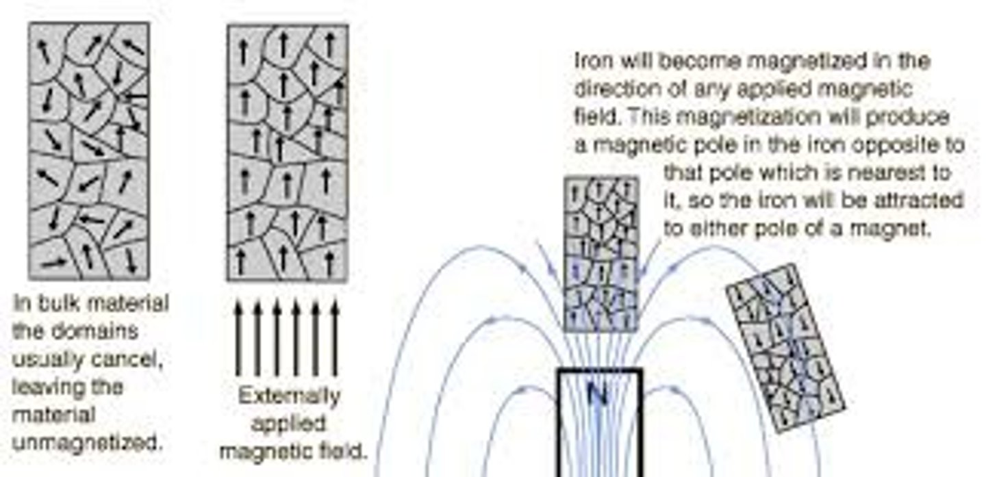 <p>A group of atoms whose magnetic fields are aligned</p>