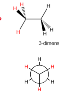 <p>De waterstoffen zijn geschrankt.</p>