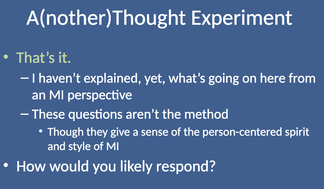 <p>The <strong>"That's it" </strong>moment is when your friend finishes summarizing what you've said and asks, “So, what do you think you’ll do?” There is no further explanation, advice, or intervention, just a reflective summary and a question to prompt your next steps.</p>