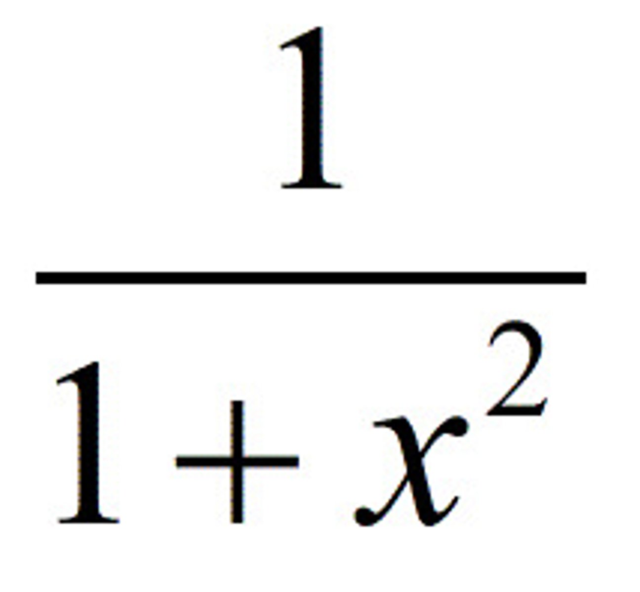 <p>1/(1+x^2)</p>