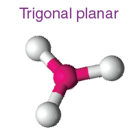 <p>3 electron domain and its 120 degrees</p>