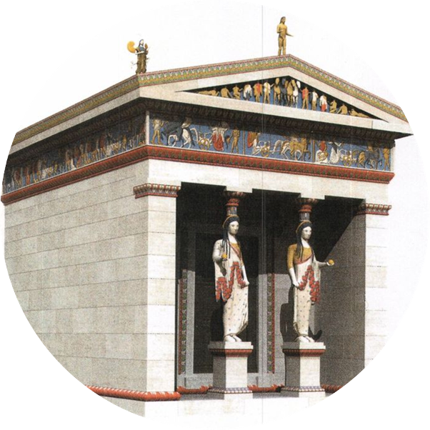 Ionic Frieze on the Siphnian treasury, Delphi: North - Gigantomachy