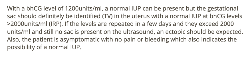 <p>c) repeat serum bHCG levels + US exam in 5-7 days</p>