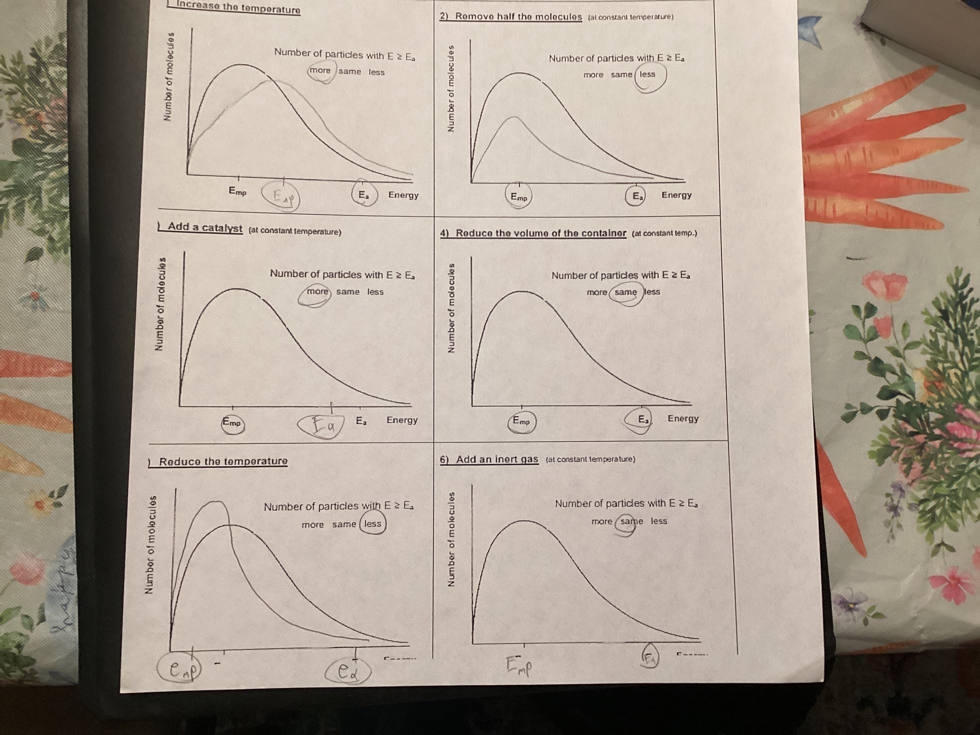 <p>Interpret a Maxwell-Boltzmann distribution curve. </p>