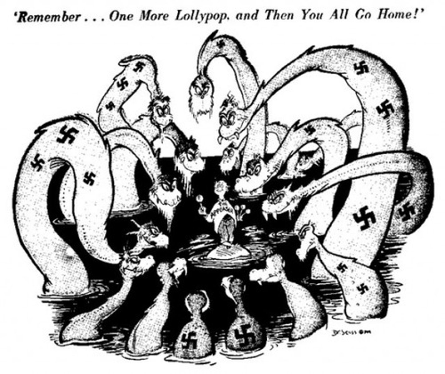 <p>The practice of giving in to aggression in order to prevent a war.</p>