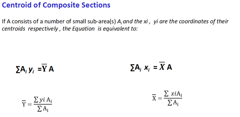 <p>General Centroid Formulas</p>
