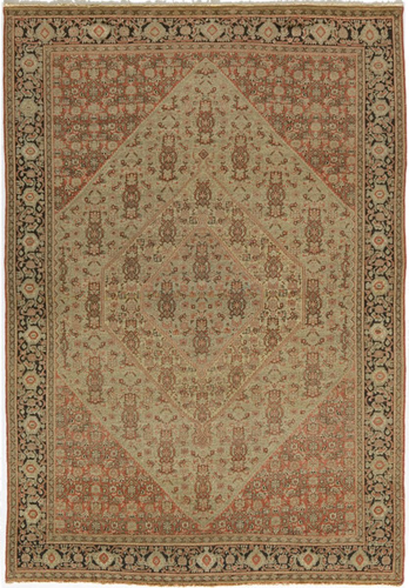 <p>It is a close woven small oriental rug with minute patterns</p>