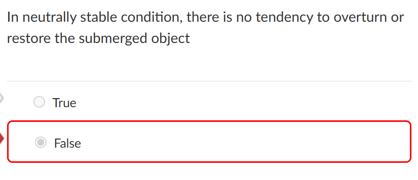 <p>in neutrally stable condition there is no tendency</p>