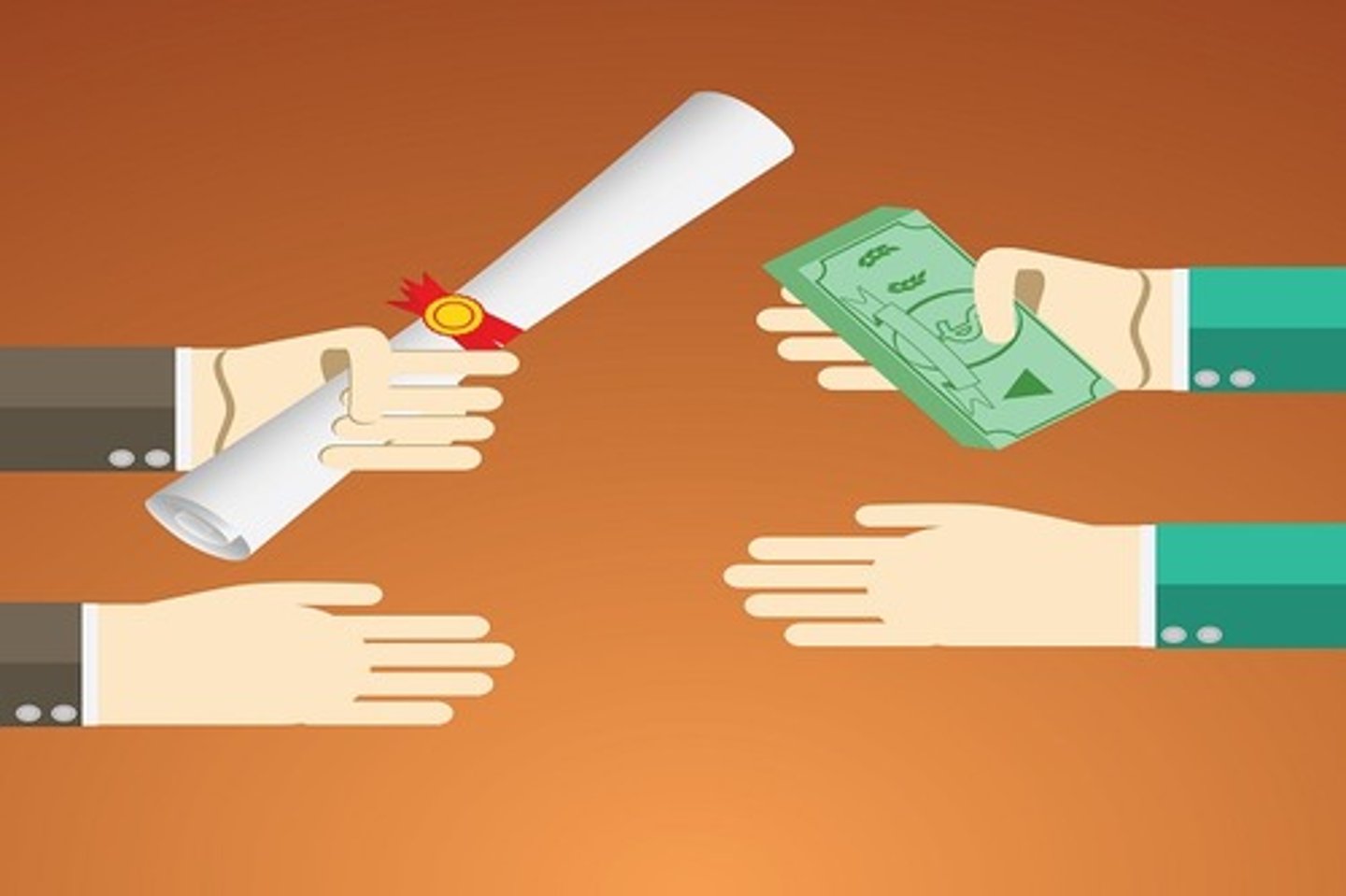 <p>có được, đạt được</p>