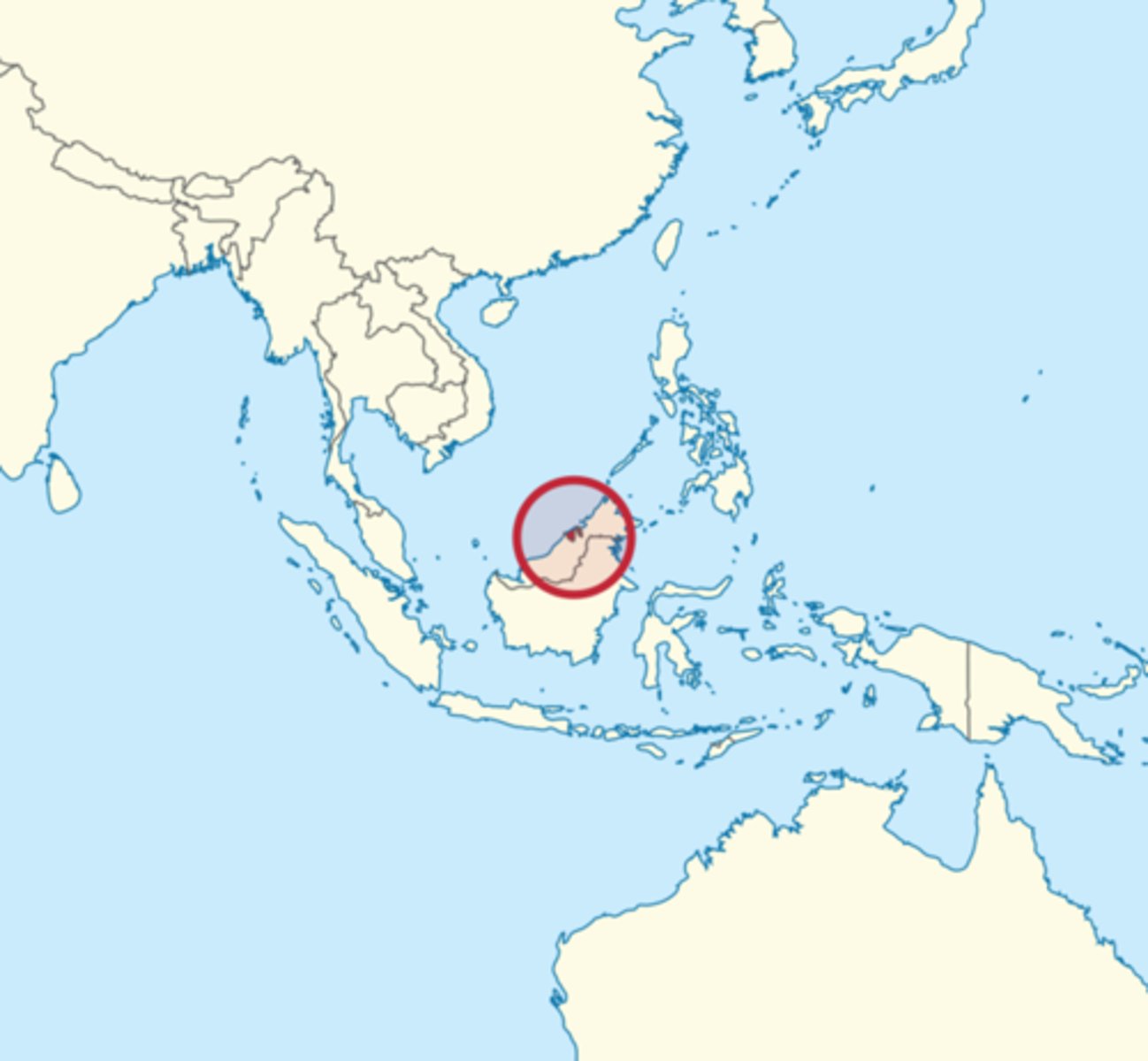 <p>A small country on the west coast of the eastern island of Malaysia.</p>