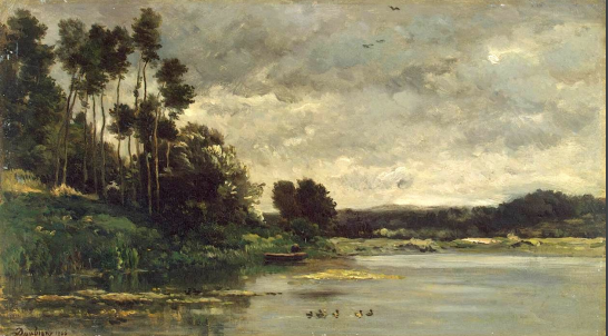 <p>Daubigny, Riverbank, 1866</p>