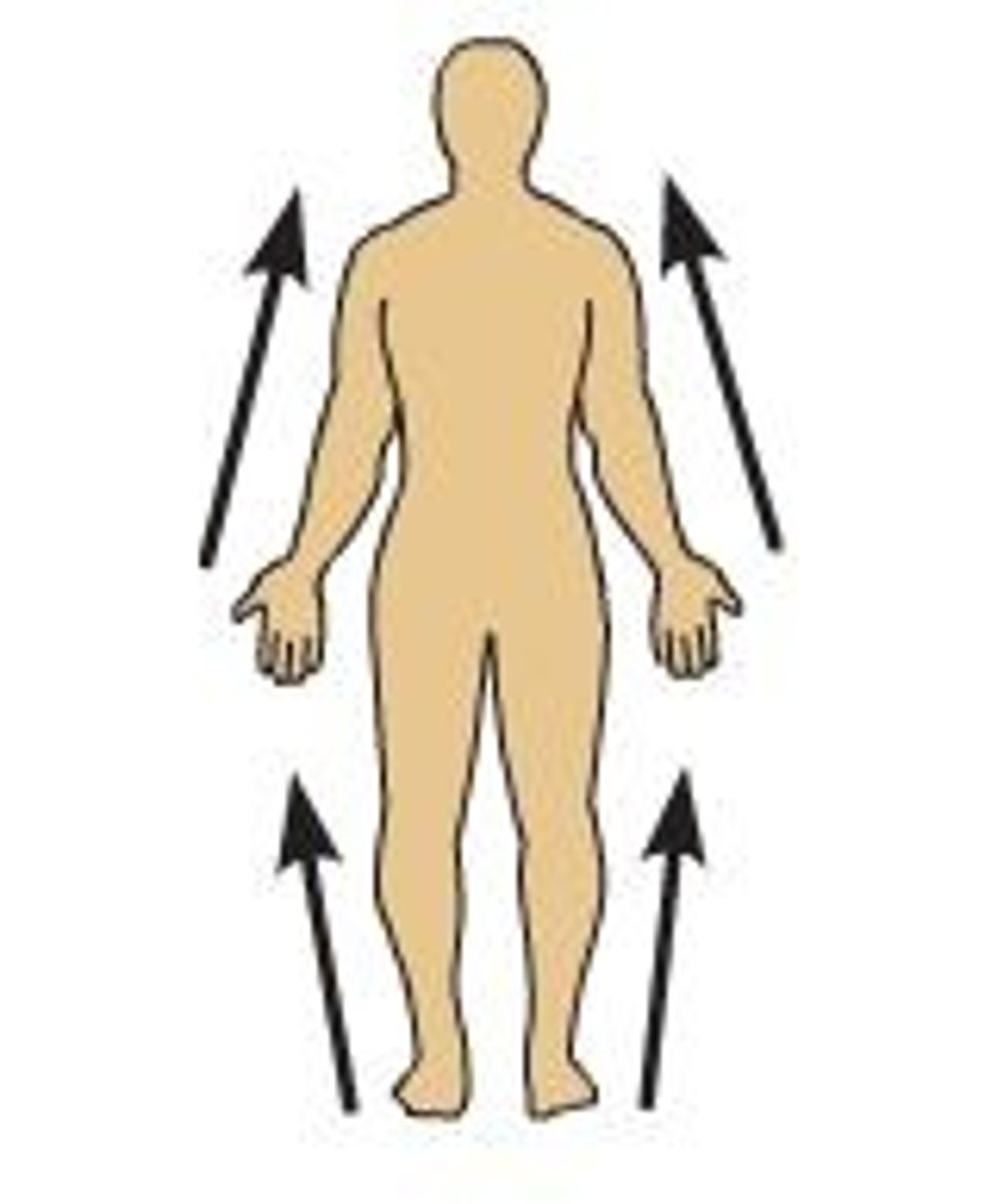 <p>-Closer to trunk or origin of a structure (e.g., the elbow is proximal to the wrist)</p><p>-Opposite of distal</p>