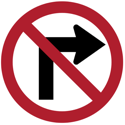 no right turn