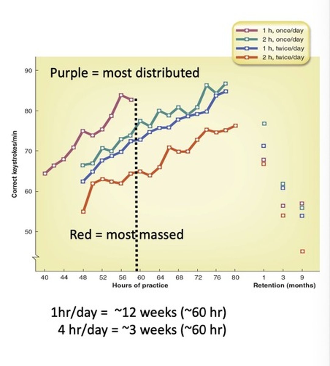 <p>there are trade offs between practice efficiency (total practice duration) and effectiveness</p>