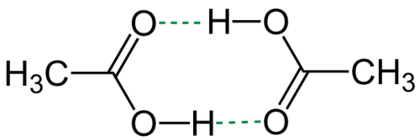 <p>Acetic Acid. This is due to the fact that Acetic Acid can participate in hydrogen bonding while acetyl chloride only has dipole-dipole interactions.</p>