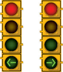 <p><strong>A traffic light which has a green arrow and a red light means that…?</strong></p>
