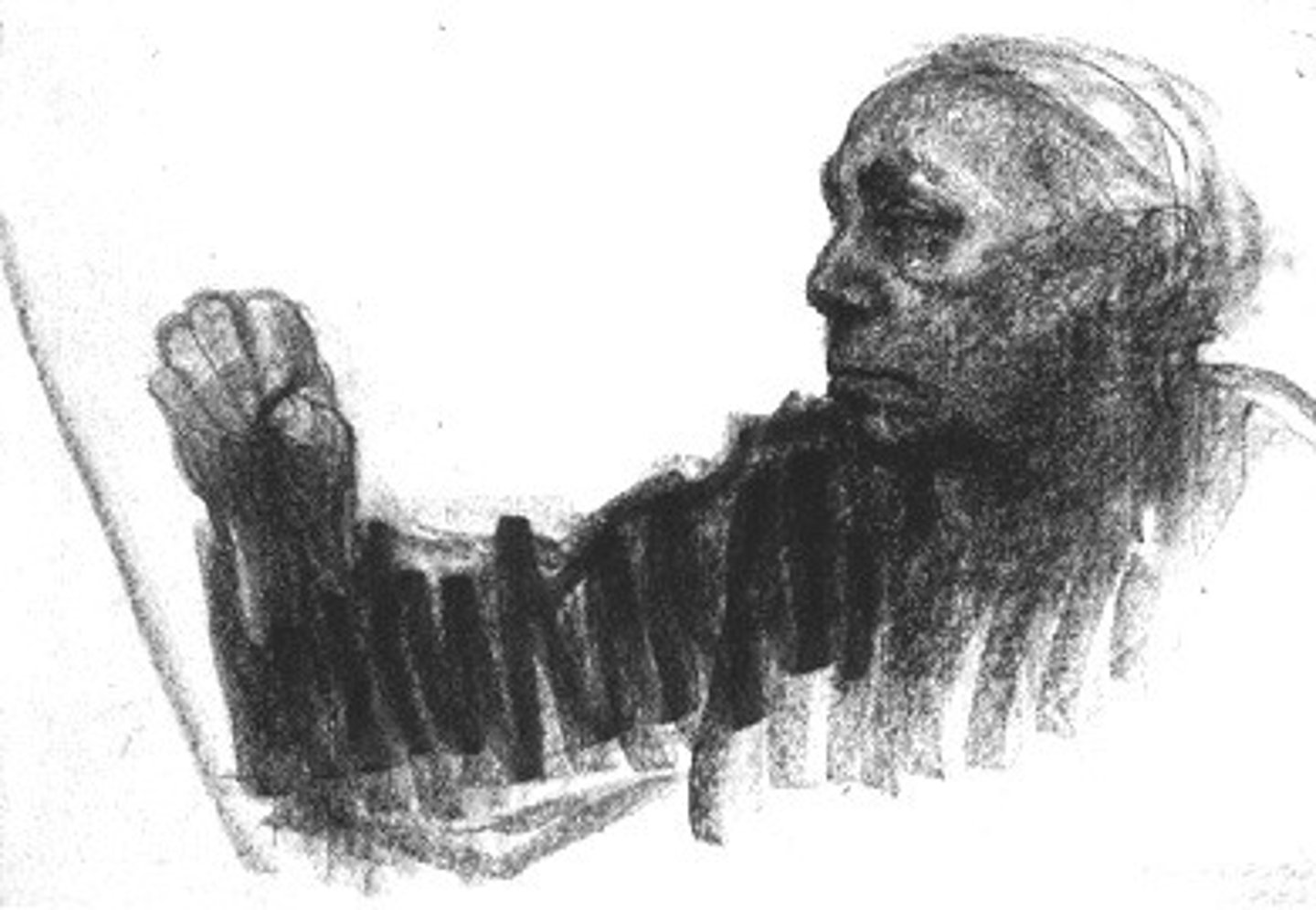 <p>Early drawing material made from "slowly burned wood."</p>