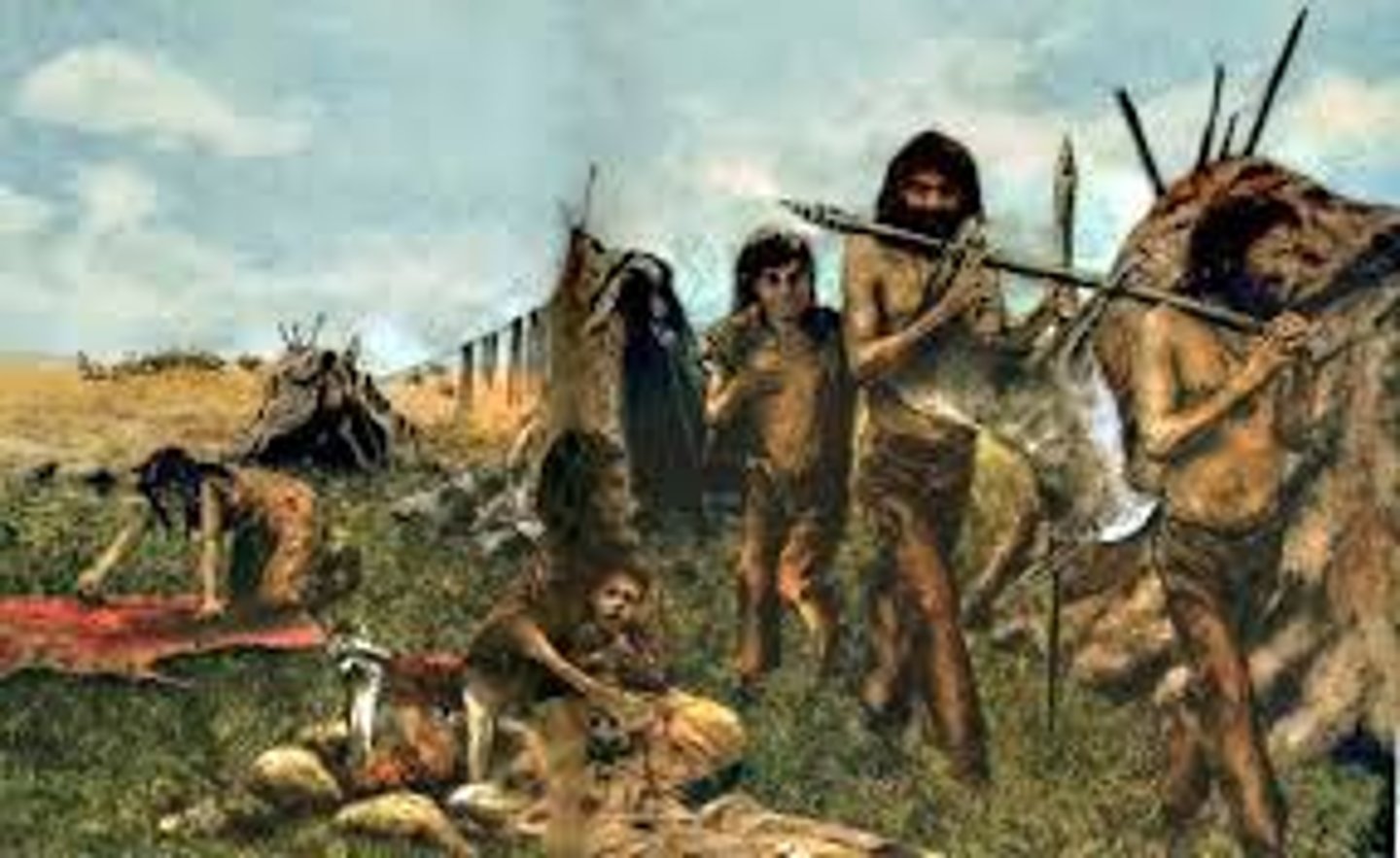 <p>Societies whose members gather food by hunting, fishing, and collecting wild plants rather than relying on agriculture or animal husbandry. Because hunter-gatherers are mobile, moving seasonally through their territory to exploit resources, they have neither fixed townsites nor weighty material goods.</p>