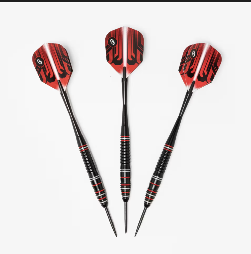 <p>(v) -</p><ul><li><p><strong>to move suddenly and rapidly in a specified direction.</strong> </p></li></ul><p>(phóng nhanh, lao nhanh, vụt qua)</p><p>(n) -</p><ul><li><p><strong>a small pointed missile, typically thrown by hand in a game.</strong> </p></li></ul><p>(mũi tên phi tiêu, phi tiêu)</p>