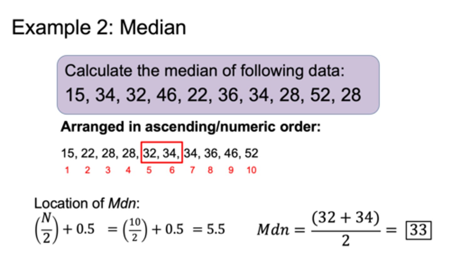 <p>a) is the middle score of all scores in a sample when the scores are all arranged in ascending order (if there is no middle score, then the median is the mean of the two middle scores)</p><p>b) arrange in ascending order, find the middle score, when the data is even, you can take the mean of the two middle scores and divide by 2</p>