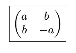 <p>where a²+b²=1</p>