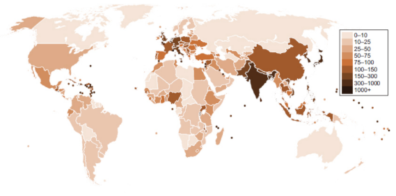 <p>data can be illustrated geographically; relatively easy to comprehend and may show geographic clustering for some data</p>